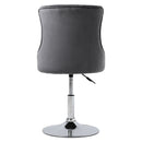 Livingandhome Velvet Upholstered Adjustable Bar Stool