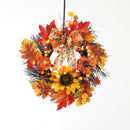 Pumpkin Bell Harvest Wreath with Warm Lights
