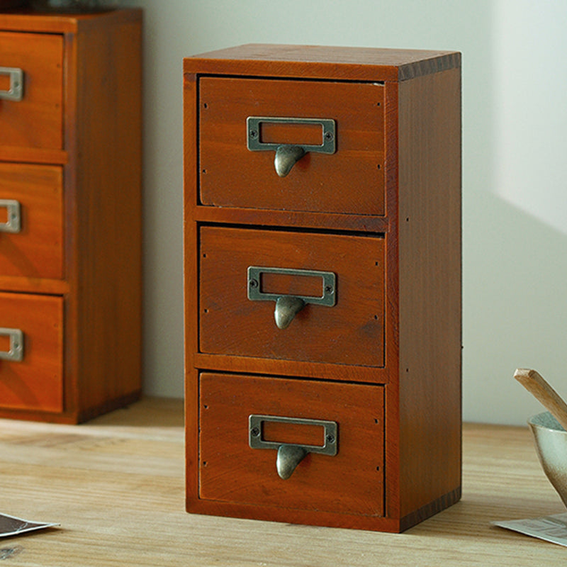 Lifeideas Retro Wooden Drawer Organzier Box