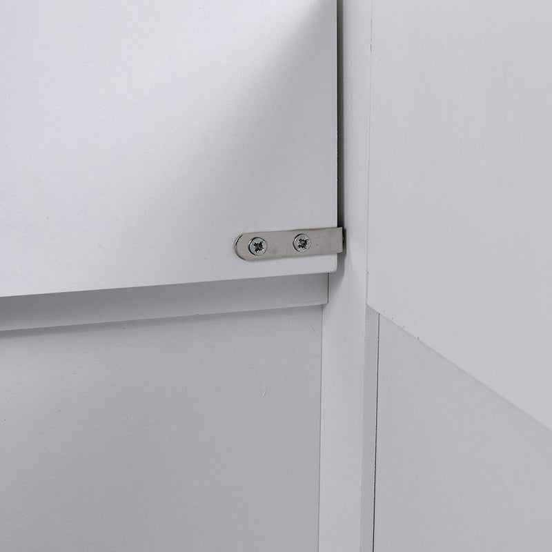 Livingandhome White Wooden Lift-Top Toy Storage Chest