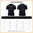 Turn-Down Short-Sleeve Polo Shirt Black Zip