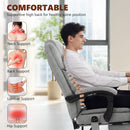 HOMCOM Executive Office Chair, Desk Chair With Massage And Heat, Grey