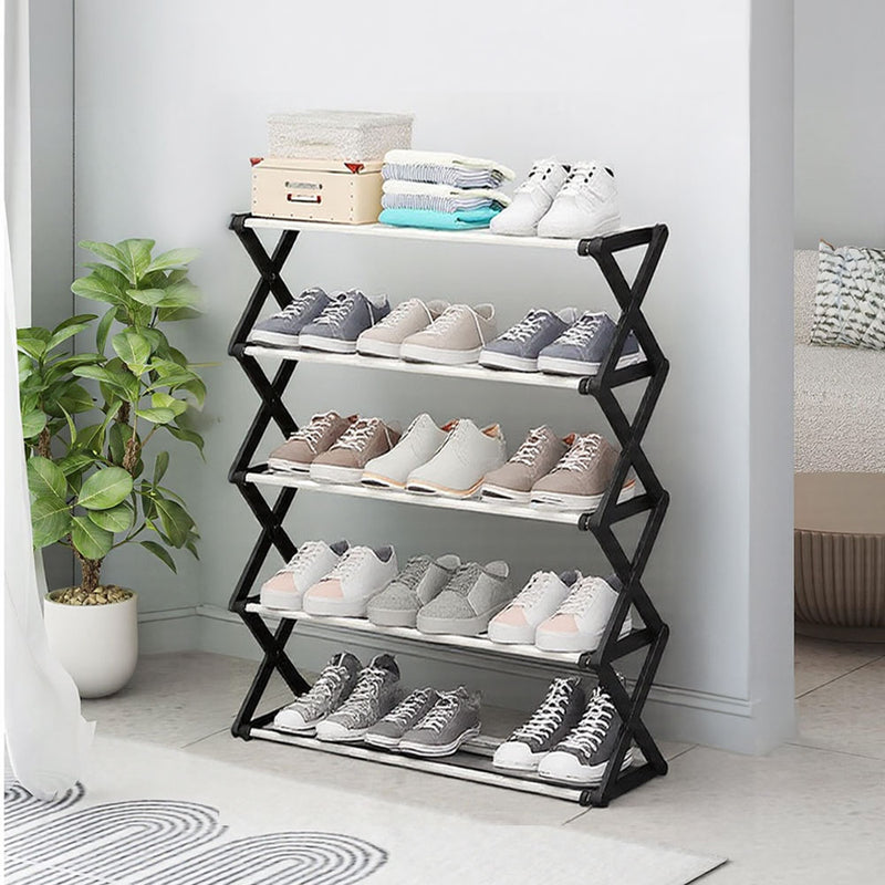 Cottonfy UK Foldable Multi-Tier Metal Shoe Rack