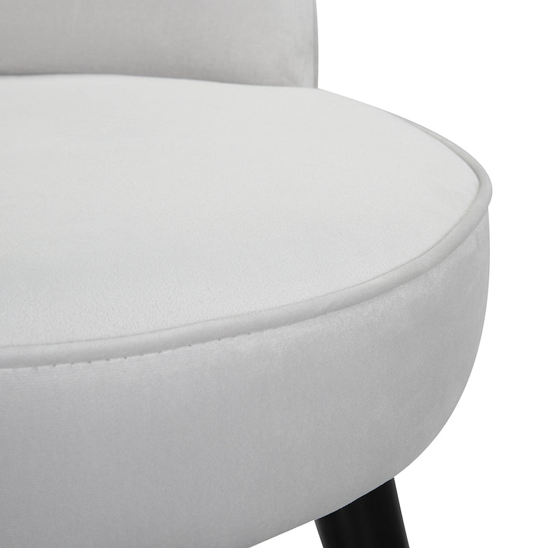 Livingandhome Modern Velvet Dressing Table Stool with Solid Wood Legs