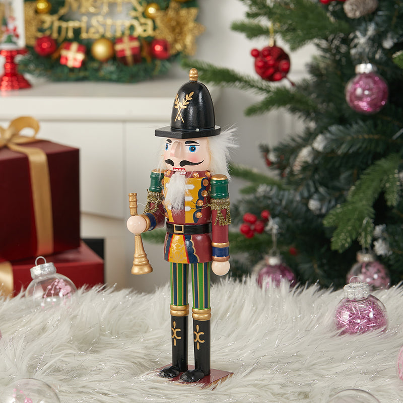 Lifeideas Wooden Nutcracker Soldier Christmas Ornament