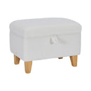 Livingandhome Teddy Fleece Upholstered Storage Ottoman