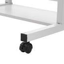Height Adjustable Mobile Overbed Table With Wheels