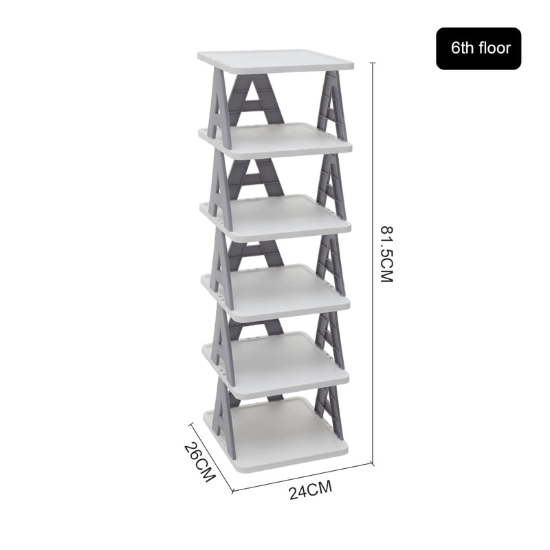 Lifeideas 6-Tier Folding Plastic Shoe Rack