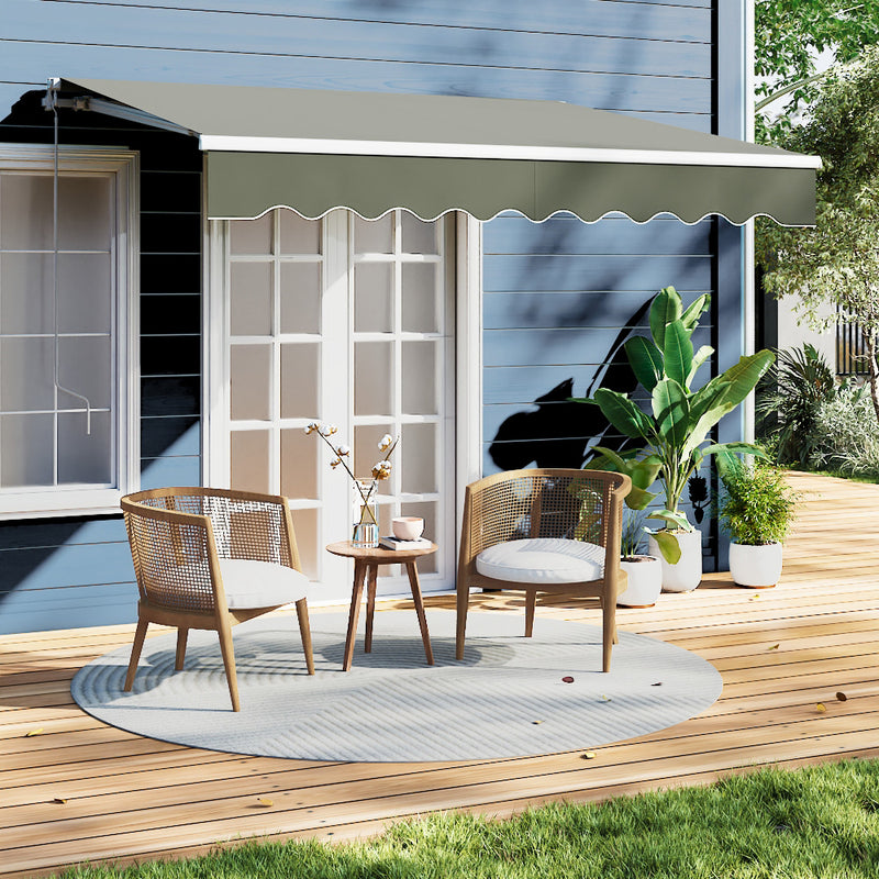 Garden Sanctuary Outdoor Retractable Patio Awning for Window and Door