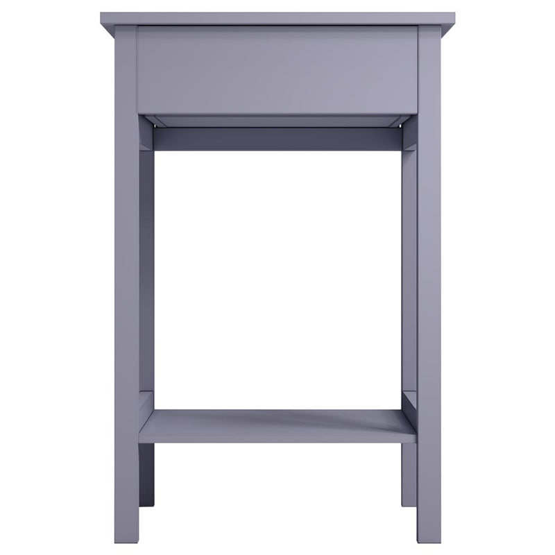 Livingandhome Side Table with Single Drawer and Round Solid Wood Handle