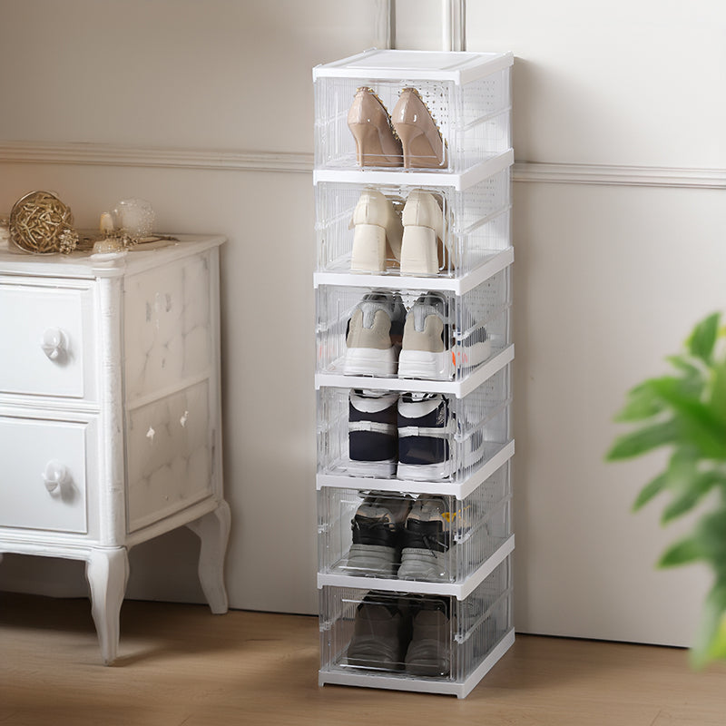 Lifeideas 6-Tier Transparent Foldable Shoe Storage Box