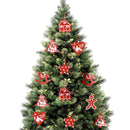 Livingandhome Christmas Tree Wooden Hanging Ornament Set