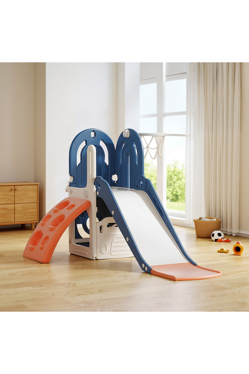 Kidkid Toddler Climbing Slide and Basketball Playset