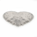 Lifeideas Heart Shaped Super Soft Shaggy Area Rug Grey