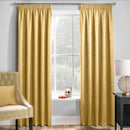 Enhanced Living Matrix Ochre Tape Top Thermal Noise Reducing Dim Out Curtains - Pair
