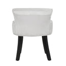Livingandhome Velvet Soft Seat Low Back Vanity Stool Dressing Table Chair