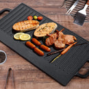 Breeins Rectangular Cast-Iron Reversible Griddle & Grill Pan