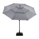 Garden Sanctuary Outdoor 3-Tier Umbrella with HDPE Parasol Base