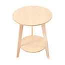 Livingandhome Compact Round Wooden Side Table