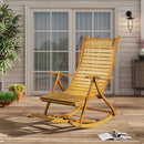 Garden Sanctuary Bamboo Rocking Chair Foldable Recliner