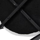 Livingandhome Set of 2 Modern Dining Chairs with Black Metal Legs