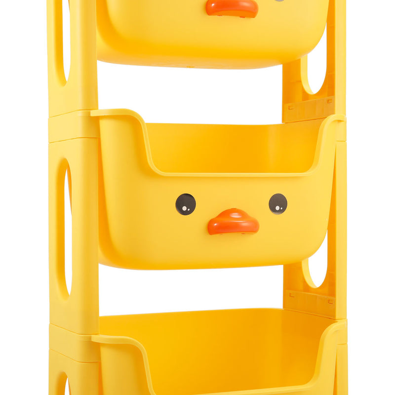 Lifeideas Mobile 3-Tier Kids Toy Storage Rack Shelf