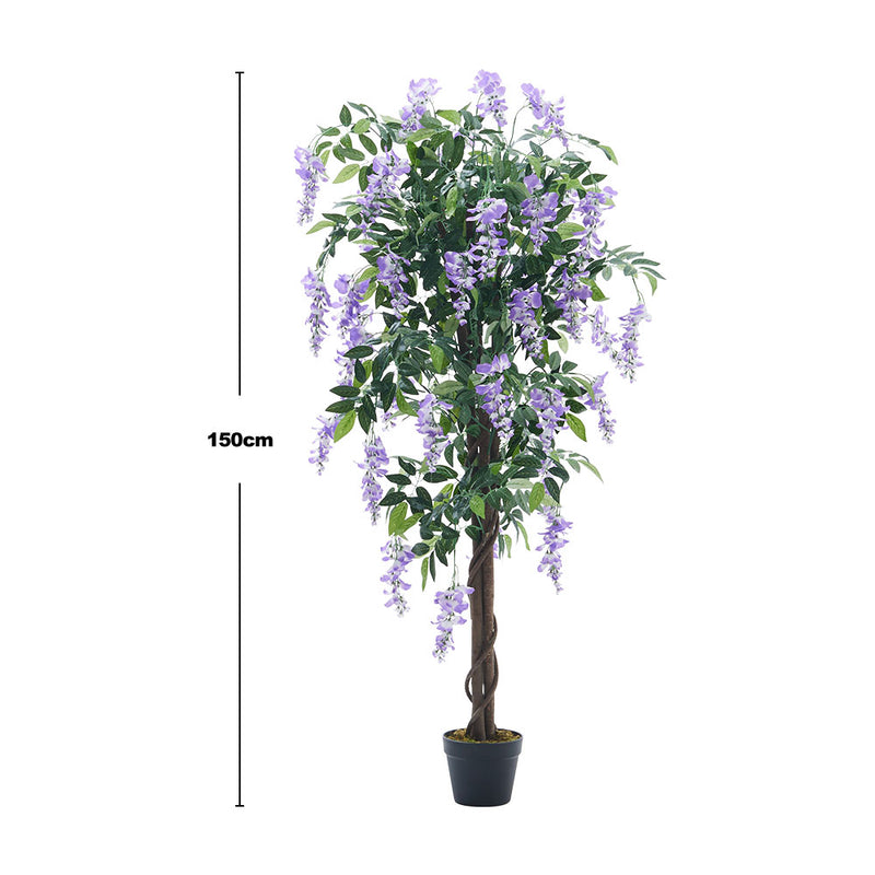 Breeins Potted Artificial Bean Flower Tree