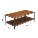 Livingandhome Industrial Style 2-Tier Coffee Table