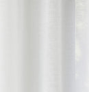 Pair of Crete White Luxury Linen Look Sheer Panels with Eyelet Header