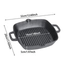 Lifeideas Pre-Seasoned Cast Iron Grill Pan with Dual Handles