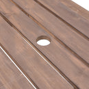 Breeins Solid Wood Rectangle Picnic Table and Bench Set
