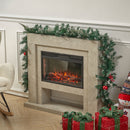 Livingandhome Artificial Pre-lit Frozen Christmas Holiday Decoration Garland