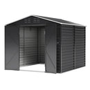 Breeins Durable Charcoal Tool Shed With Shelves