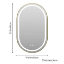 Livingandhome Anti-Fog Oval Wall Mounted LED Mirror