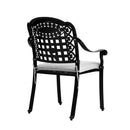 Breeins 3-Piece Cast Aluminum Square Outdoor Dining Set With Cushions