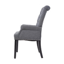 Livingandhome Grey Fabric Upholstered Dining Chair