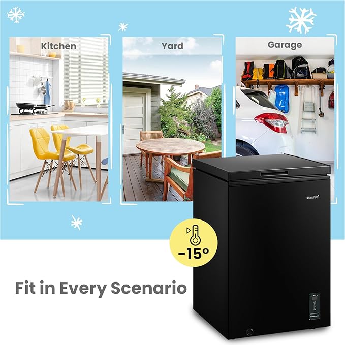 Comfee 99L Freestanding Chest Freezer with Digital Temperature Control