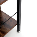 Livingandhome Industrial Style 5 Tier Bookcase Metal Frame