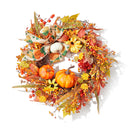 Artificial Pumpkin Maple Leaves Wreath