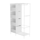 Livingandhome Portable Metal Closet Bedroom Cabinet