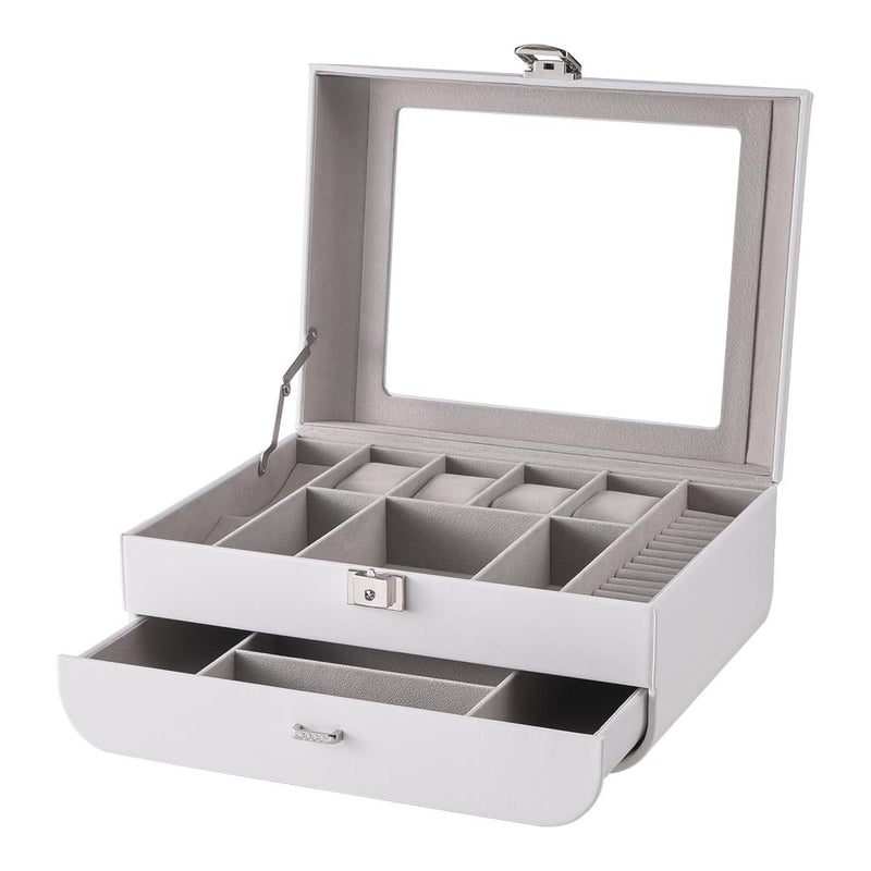 Sheonly Stylish Jewellery Storage Box with Watch Slots