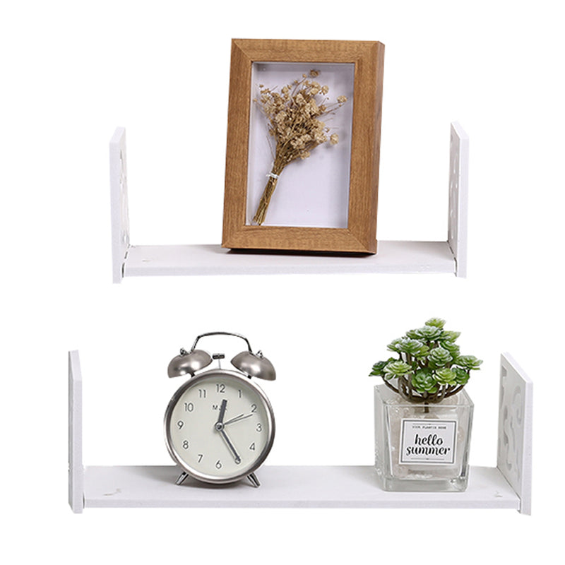 Livingandhome Modern Set of 2 U-Shaped Wall Floating Shelves