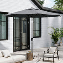 Livingandhome 3M Large Rotating Patio Parasol for Outdoor Sunshade and Rain