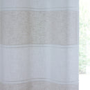 Pair of Santorini Natural Cream/Beige Linen Look Stripe Panels with Eyelet Header
