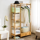 Lifeideas Wooden Clothes Rack with Hooks and Drawer