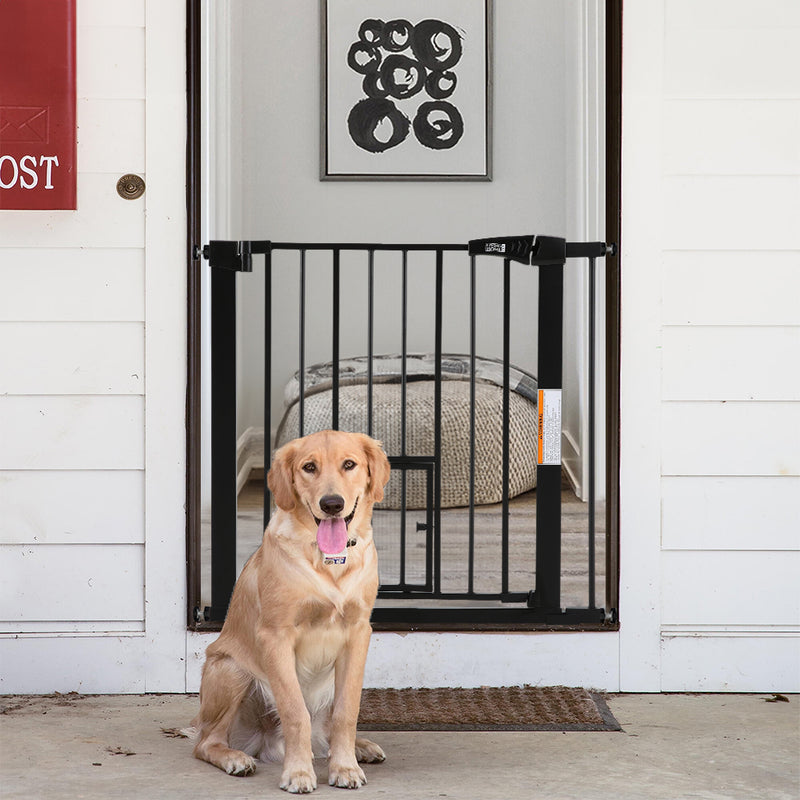 Kidkid Pressure-Fixed Stair Safety Gate with Pet Door