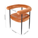 Livingandhome Set of 2 Modern Dining Chairs with Black Metal Legs