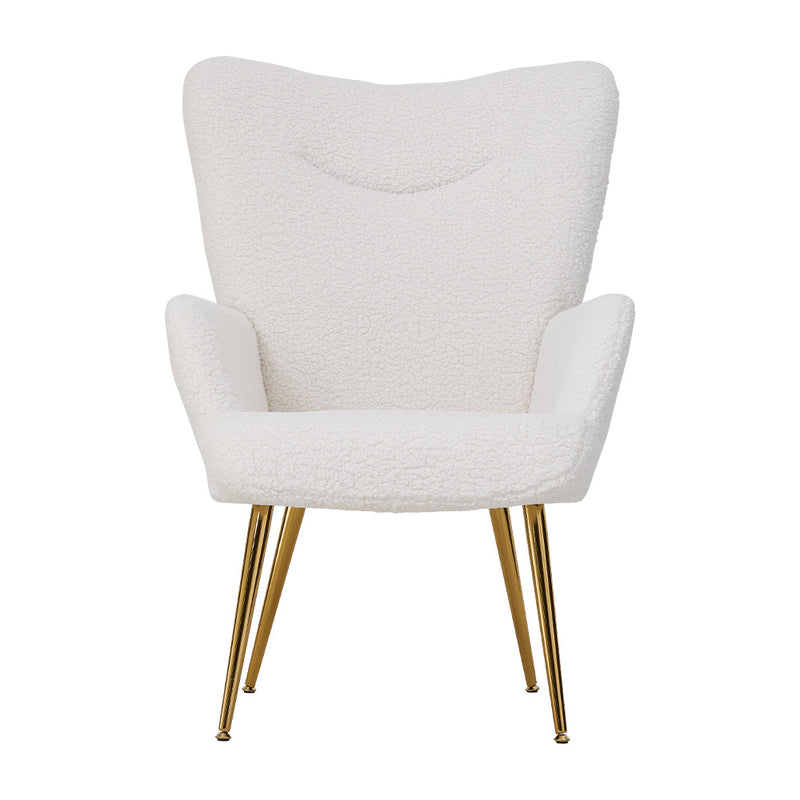 Livingandhome Accent Chair with Footstool Set