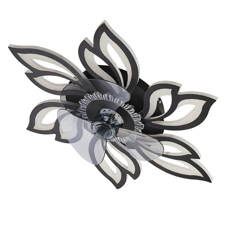 Cottonfy UK Elegant Floral LED Fan Light