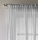 Eden Silver 100% Recycled Plain Voile Panel - Pair